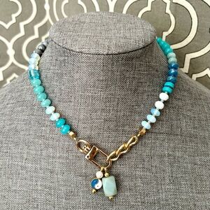 Trendy Rainbow 🌈 Gemstone Crystal Candy Necklace